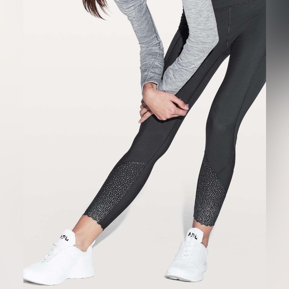 lululemon athletica align tight stuff scalloped high rise leggings yoga pants - Picture 3 of 11